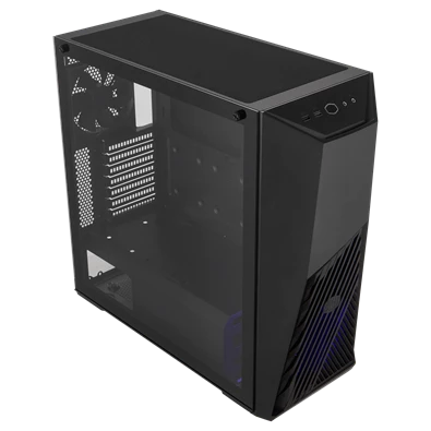 Cooler Master MASTERBOX K501L RGB fekete (táp nélküli) ablakos midi ATX ház