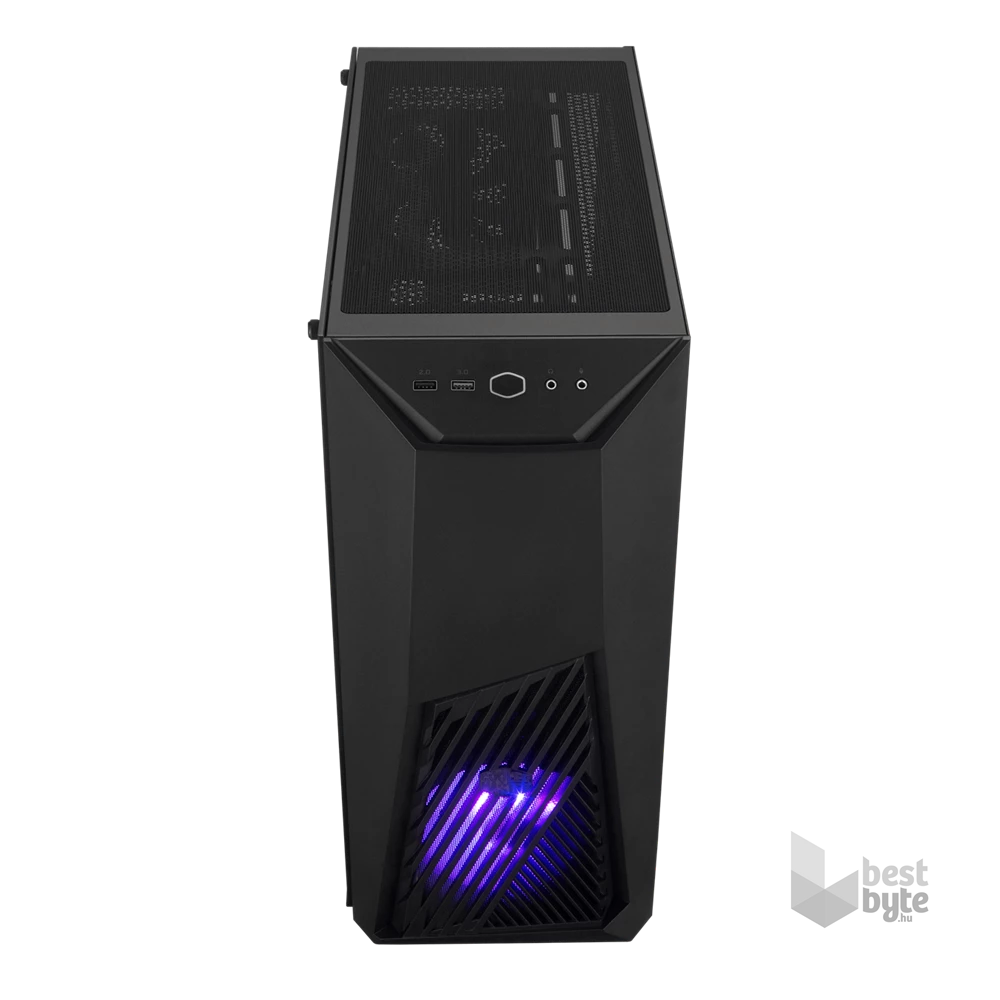 Cooler Master MASTERBOX K501L RGB fekete (táp nélküli) ablakos midi ATX ház