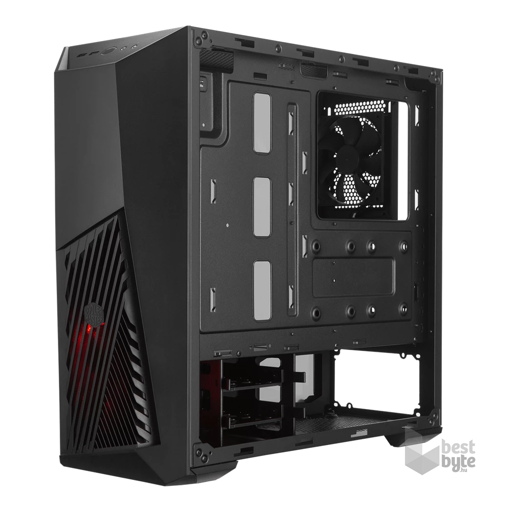 Cooler Master MASTERBOX K501L RGB fekete (táp nélküli) ablakos midi ATX ház