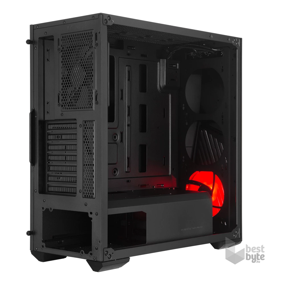 Cooler Master MASTERBOX K501L RGB fekete (táp nélküli) ablakos midi ATX ház
