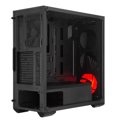 Cooler Master MASTERBOX K501L RGB fekete (táp nélküli) ablakos midi ATX ház