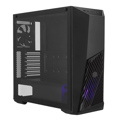 Cooler Master MASTERBOX K501L RGB fekete (táp nélküli) ablakos midi ATX ház