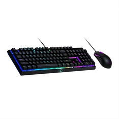 Cooler Master MS-110 HUN fekete USB RGB világító billentyűzet + egér
