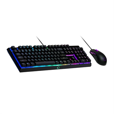 Cooler Master MS-110 HUN fekete USB RGB világító billentyűzet + egér