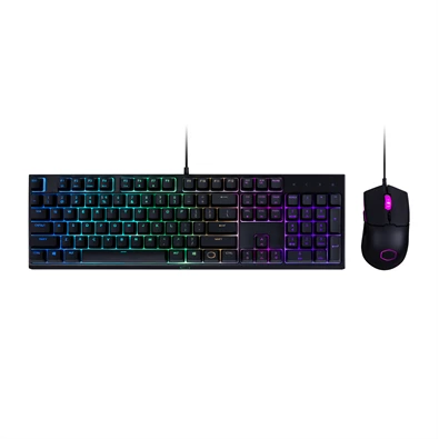 Cooler Master MS-110 HUN fekete USB RGB világító billentyűzet + egér