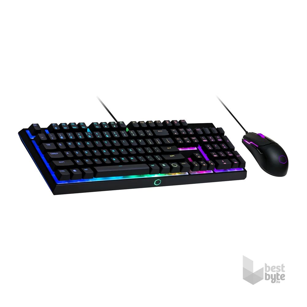 Cooler Master MS-110 HUN fekete USB RGB világító billentyűzet + egér