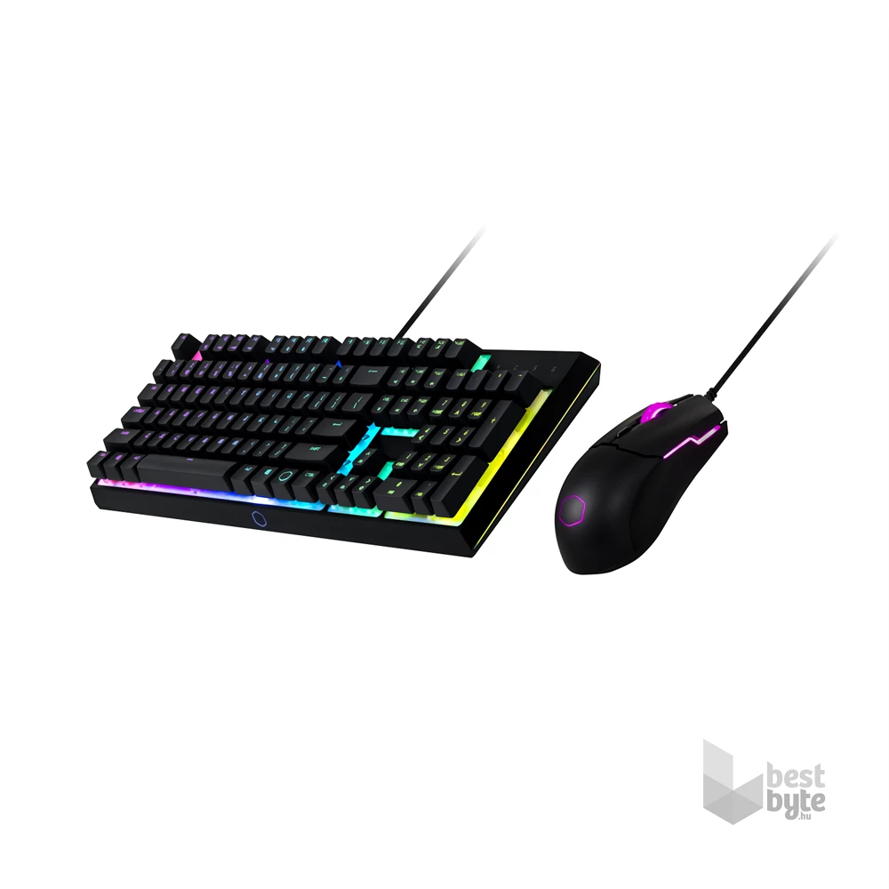 Cooler Master MS-110 HUN fekete USB RGB világító billentyűzet + egér