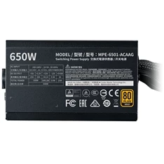 Cooler Master MWE 650W 80+ Gold - V2 12cm ventillátorral dobozos tápegység
