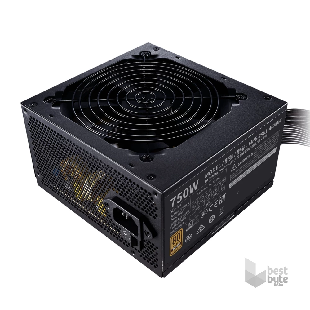 Cooler Master MWE 750W Bronze V2 12cm ventilátorral dobozos tápegység