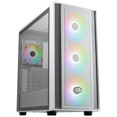 Cooler Master MasterBox MB600 fehér (táp nélküli) ablakos mATX ház