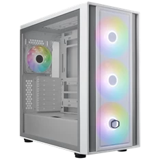 Cooler Master MasterBox MB600 fehér (táp nélküli) ablakos mATX ház
