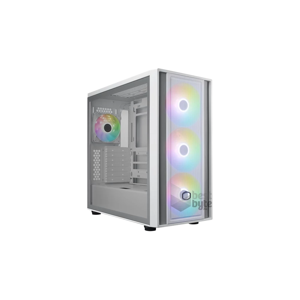 Cooler Master MasterBox MB600 fehér (táp nélküli) ablakos mATX ház
