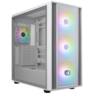 Cooler Master MasterBox MB600 fehér (táp nélküli) ablakos mATX ház
