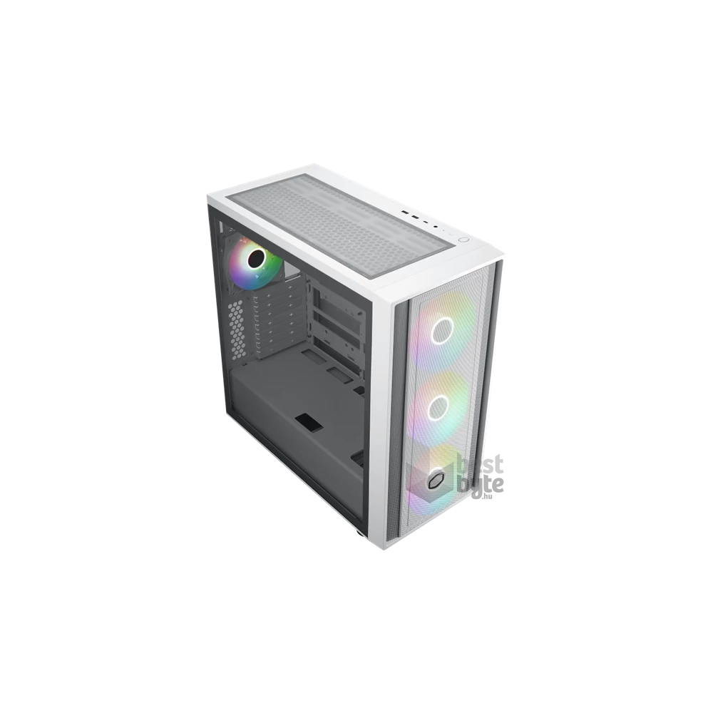 Cooler Master MasterBox MB600 fehér (táp nélküli) ablakos mATX ház