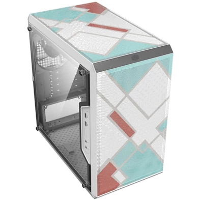 Cooler Master Micro MasterBox Q300L Retro ablakos fehér mATX ház