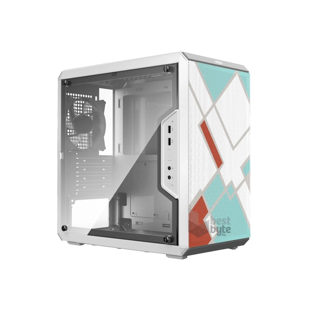 Cooler Master Micro MasterBox Q300L Retro ablakos fehér mATX ház