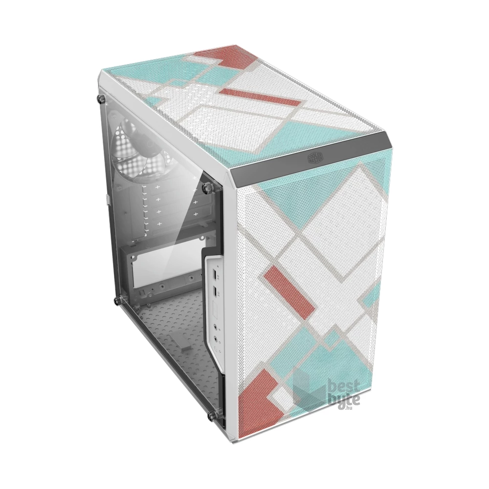 Cooler Master Micro MasterBox Q300L Retro ablakos fehér mATX ház