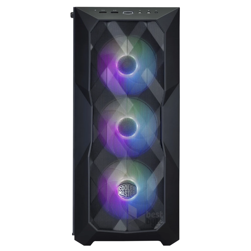 Cooler Master Midi MasterBox TD500 MESH (Táp nélküli) ablakos fekete ATX ház + ARGB kontroller