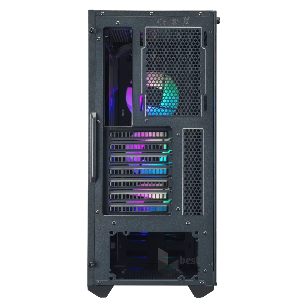 Cooler Master Midi MasterBox TD500 MESH (Táp nélküli) ablakos fekete ATX ház + ARGB kontroller