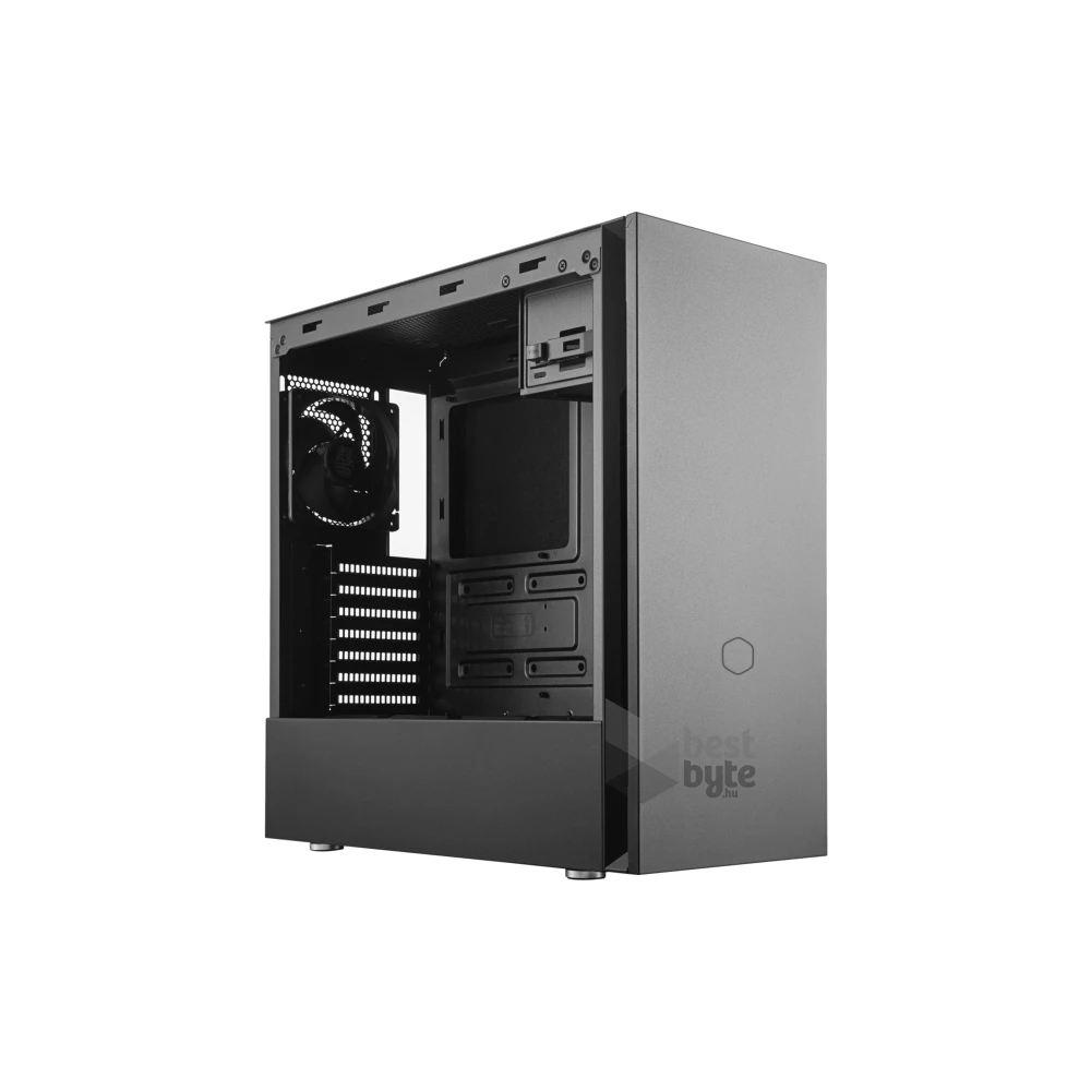 Cooler Master Midi Silencio S600 (Táp nélküli) ablakos fekete ATX ház