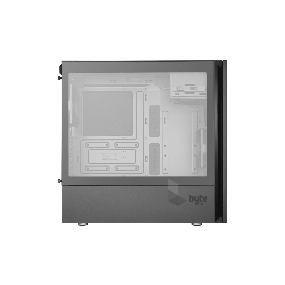 Cooler Master Midi Silencio S600 (Táp nélküli) ablakos fekete ATX ház