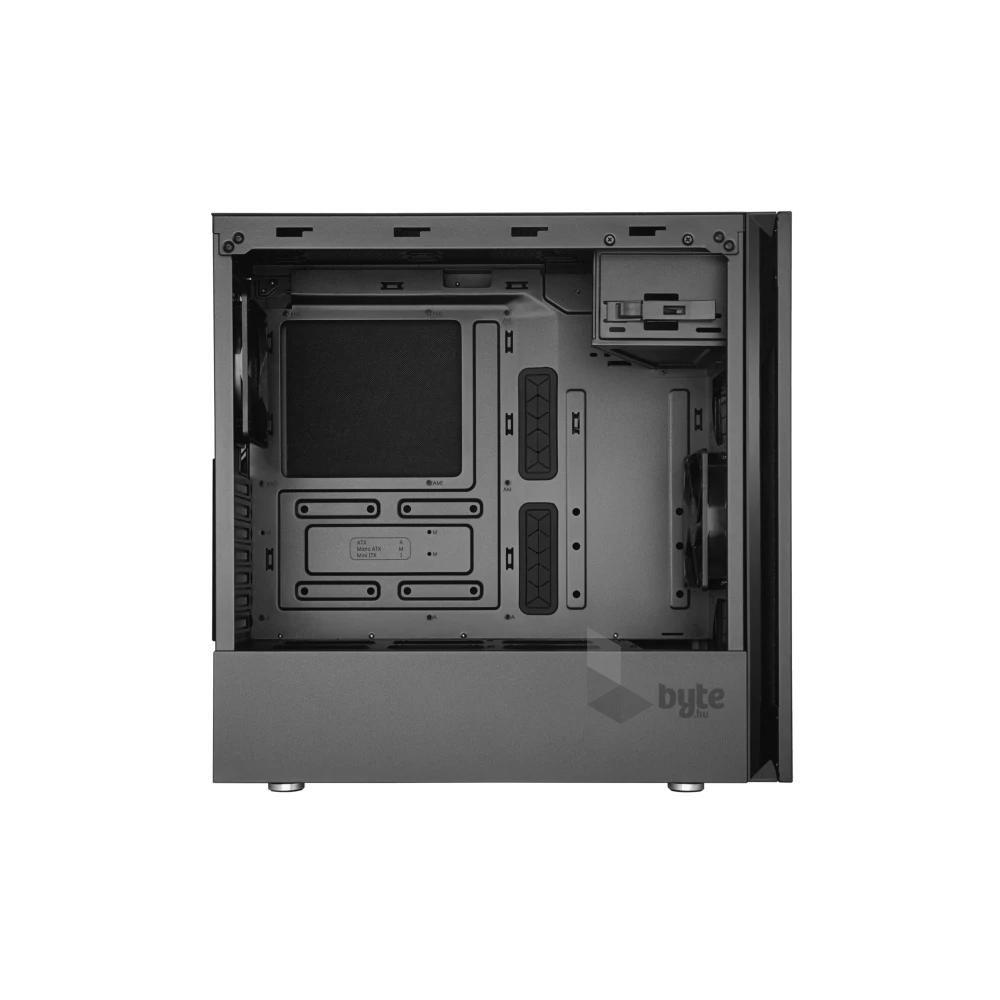 Cooler Master Midi Silencio S600 (Táp nélküli) ablakos fekete ATX ház