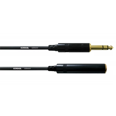 Cordial CFM 3 VK Balanced Plug 3m fekete 6,3mm Jack anya - 6,3mm Jack apa kábel