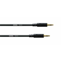 Cordial CFS 1.5 WW Balanced Mini-Plug 1,5m fekete 3,5mm Jack apa - 3,5mm Jack apa kábel