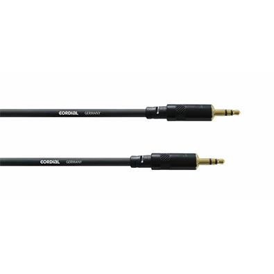Cordial CFS 1.5 WW Balanced Mini-Plug 1,5m fekete 3,5mm Jack apa - 3,5mm Jack apa kábel