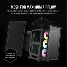 Corsair 2000D RGB AIRFLOW fekete (táp nélküli) ablakos mini-ITX ház