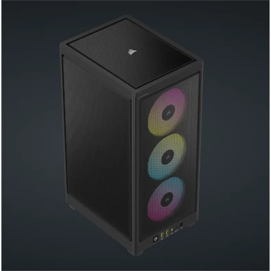 Corsair 2000D RGB AIRFLOW fekete (táp nélküli) ablakos mini-ITX ház