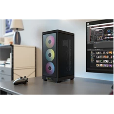 Corsair 2000D RGB AIRFLOW fekete (táp nélküli) ablakos mini-ITX ház