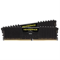 Corsair 32GB/2666MHz DDR-4 VENGEANCE LPX fekete (Kit 2db 16GB) (CMK32GX4M2A2666C16) memória
