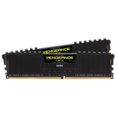 Corsair 32GB/2666MHz DDR-4 VENGEANCE LPX fekete (Kit 2db 16GB) (CMK32GX4M2A2666C16) memória