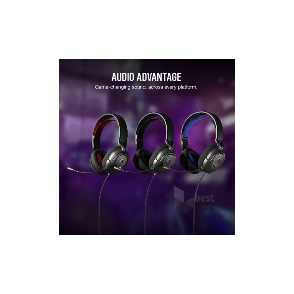 Corsair HS35 v2 vezetékes carbon gamer headset