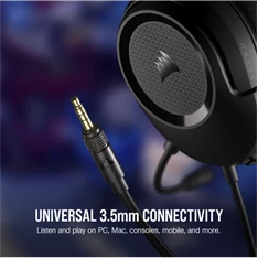 Corsair HS35 v2 vezetékes carbon gamer headset