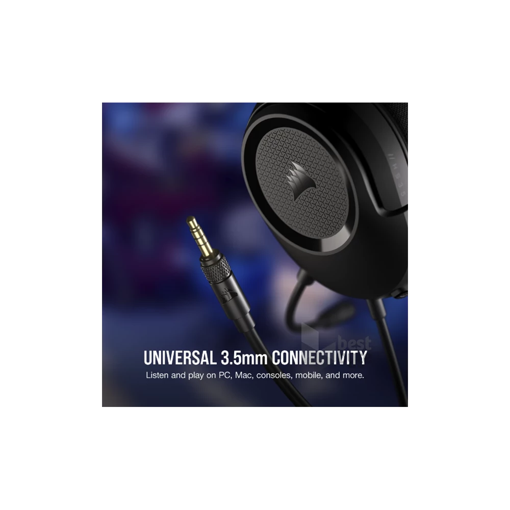 Corsair HS35 v2 vezetékes carbon gamer headset