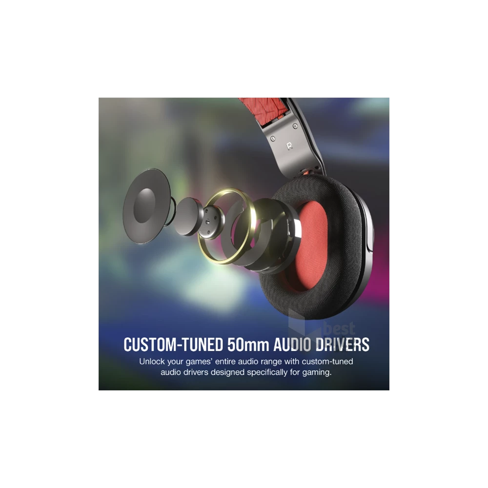 Corsair HS35 v2 vezetékes carbon gamer headset