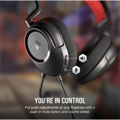 Corsair HS35 v2 vezetékes carbon gamer headset