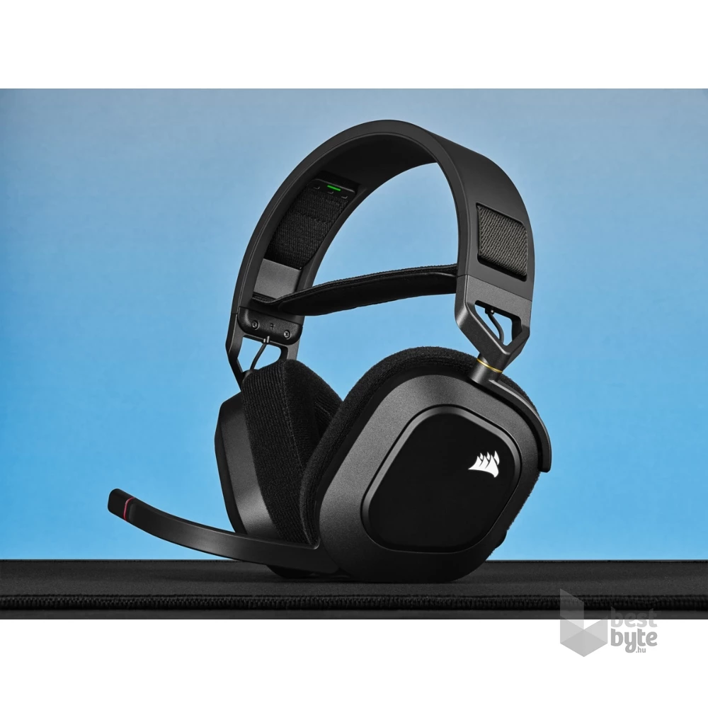 Corsair HS80 RGB vezeték nélküli fekete gamer headset
