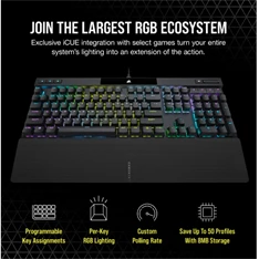 Corsair K70 RGB PRO CHERRY MX Red switch US vezetékes mechanikus szürke gamer billentyűzet