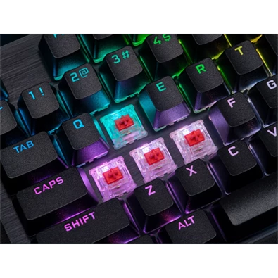 Corsair K70 RGB PRO CHERRY MX Red switch US vezetékes mechanikus szürke gamer billentyűzet
