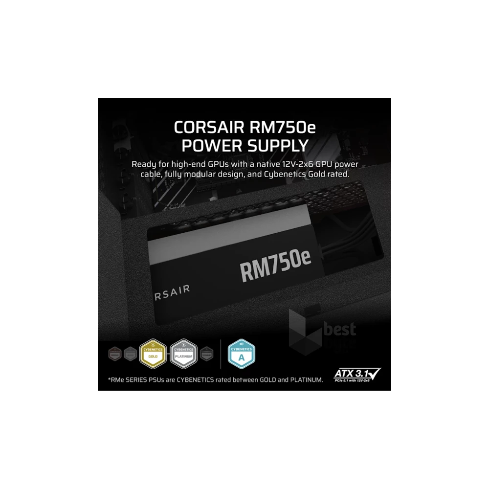 Corsair RM750e (2025) 750W moduláris tápegység