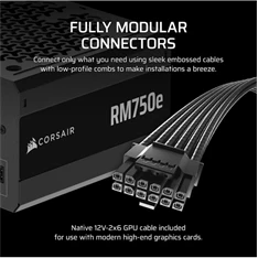 Corsair RM750e (2025) 750W moduláris tápegység