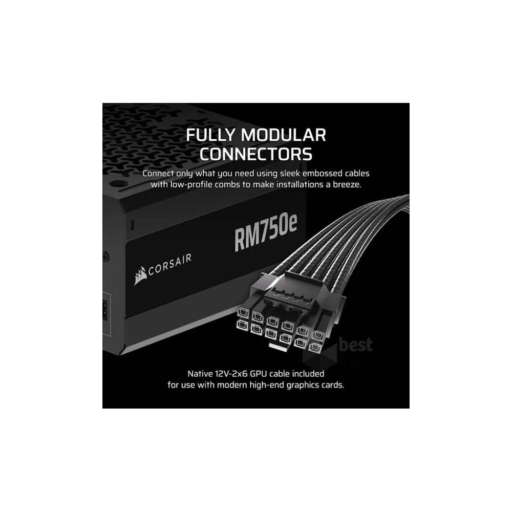 Corsair RM750e (2025) 750W moduláris tápegység