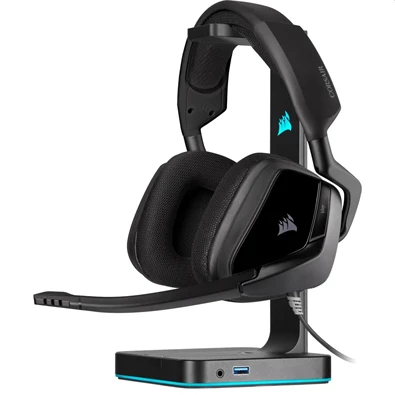 Corsair ST100 RGB 7.1 hangkártyával prémium fejhallgató állvány