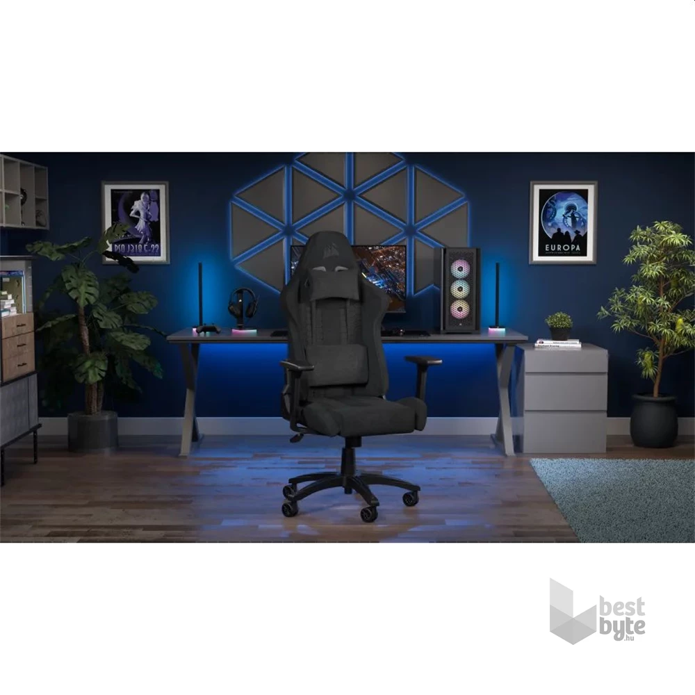 Corsair TC100 RELAXED fekete szövet gamer szék