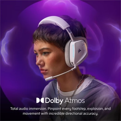 Corsair VOID v2 Dolby Atmos fehér vezeték nélküli gamer headset