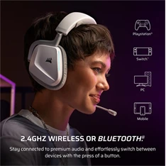 Corsair VOID v2 Dolby Atmos fehér vezeték nélküli gamer headset