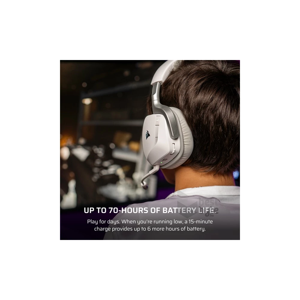 Corsair VOID v2 Dolby Atmos fehér vezeték nélküli gamer headset
